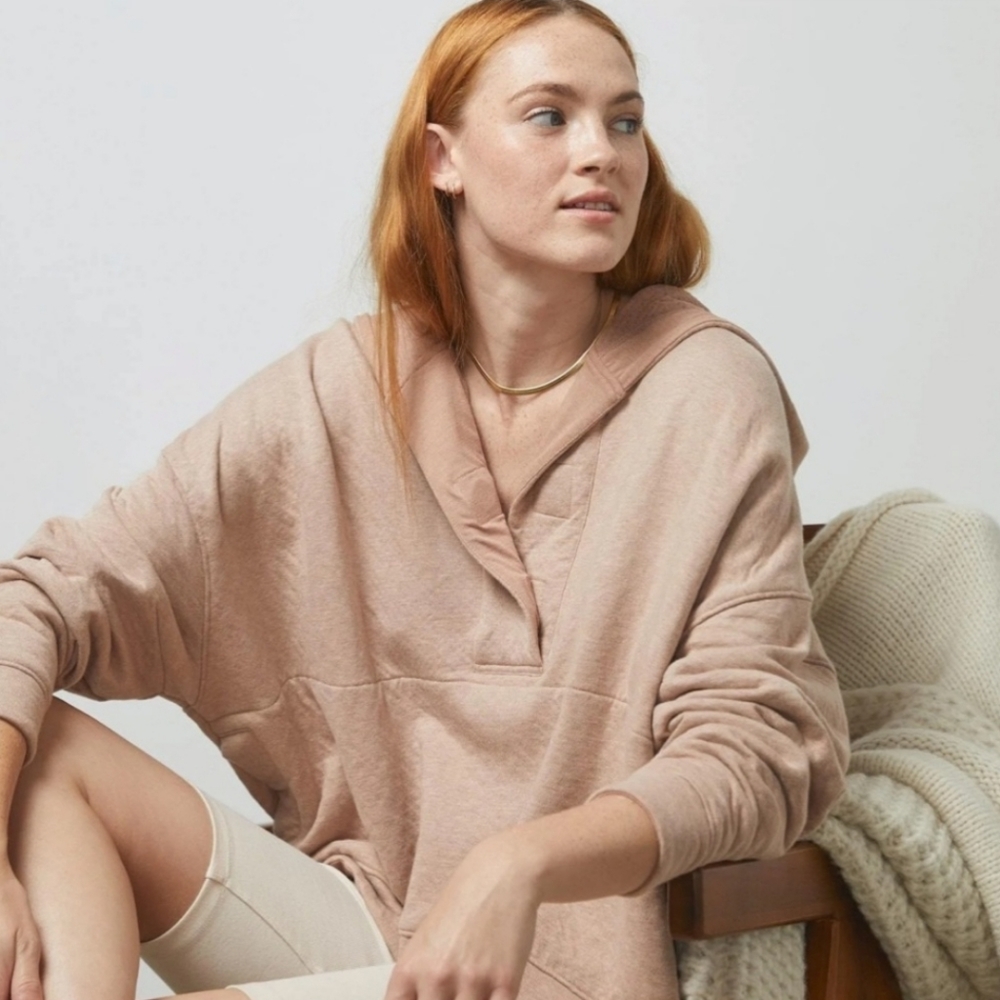 Lunya restore double faced pullover size xs/s
